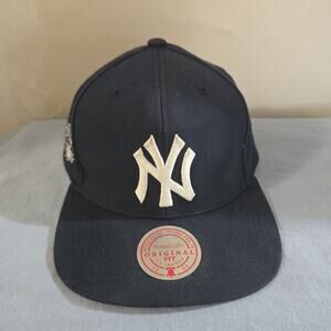 New York NY Yankees Mitchell & Ness 100th Anniversary Hat Cap Blue Snapbk